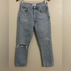 AGOLDE High Rise Straight Crop Jeans Size-27